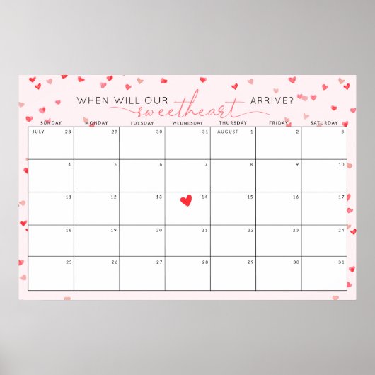 賞味期限を推測する少し甘い赤ちゃんシャワー ポスター (正面)