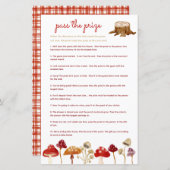 賞品の赤ちゃんシャワーゲームウッドランド・キノコを渡す (正面/裏面)