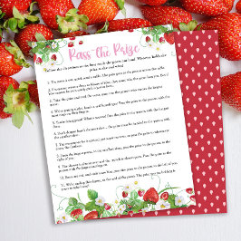 賞品を渡す |ストロベリーベビーシャワー