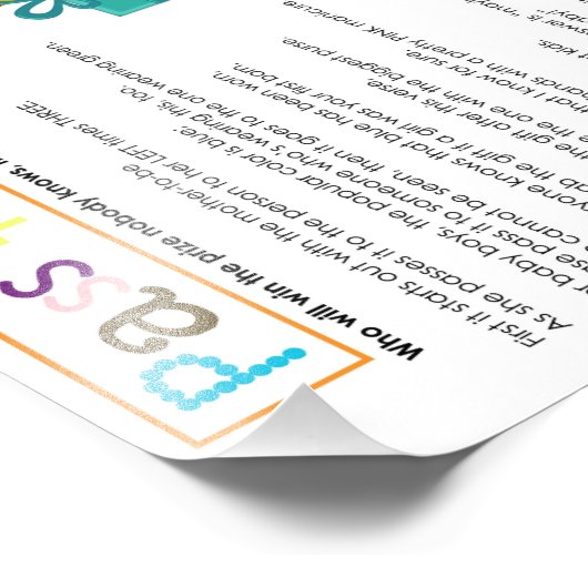 賞品ゲームシートMonkeyHutDesignsを通過する フォトプリント (角)