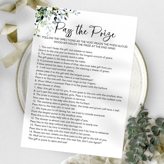 賞品ブライダルシャワー 招待状