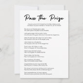 賞品モダンブライダルシャワーゲームカード 招待状 (正面)