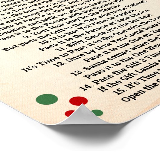 賞歌クリスマスゲームのサインを渡す ポスター (角)