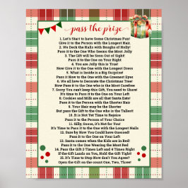 賞歌クリスマスゲームプレイドサインを渡す ポスター