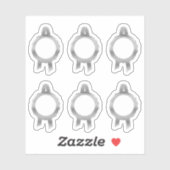 賞状フェイクシールリボン(Hollow/Silver) シール (シート)