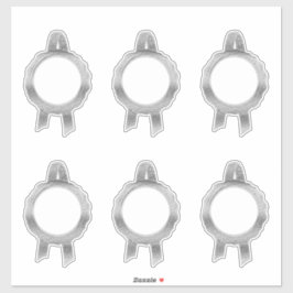 賞状フェイクシールリボン(Hollow/Silver) シール