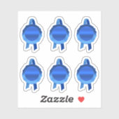 賞状フェイク印付リボン（青い平原） シール (シート)