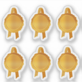 賞状フェイク飾リボン(プレーン金ゴールド) シール