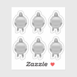 賞状フェイク飾リボン（無地シルバー） シール