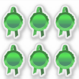 賞状フェイク飾リボン（緑のプレーン） シール