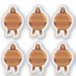 賞状フェイク飾リボン(PlainBronze) シール