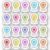 賞状 リボン バッジ 目標 勝利 成就 報酬 シール (正面)