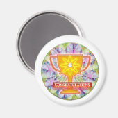 賞芸術的:文字おめでとう マグネット (正面/裏面)