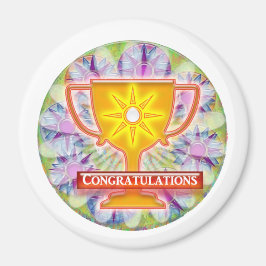 賞芸術的:文字おめでとう マグネット