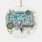 賞賛のHennaのデザイン セラミックオーナメント (正面)