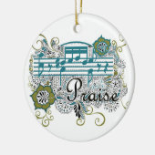 賞賛のHennaのデザイン セラミックオーナメント (左)