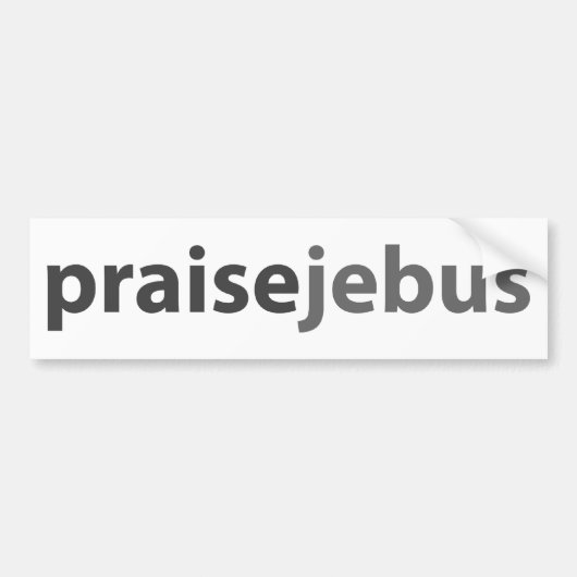 賞賛のjebus バンパーステッカー (正面)