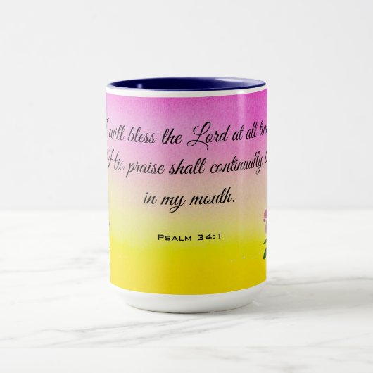 「賞賛」のマグ マグカップ (中央)