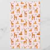 賞金ベビーシャワーゲームピンクフローラ鹿を渡す (裏面)