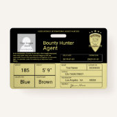 賞金目当てのハンターの代理店 バッジ (裏面)