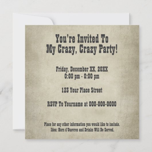 賞金首ポスター招待状 - ヒゲを動かせ 招待状 (裏面)