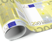 賞金200のおもしろいなヨーロッパの銀行券パターン ラッピングペーパー (ロールコーナー)