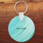 賢いことわざを持つイタリアンキーリング キーホルダー (正面)