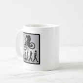 賢いの自転車に乗って下さい コーヒーマグカップ (正面左)