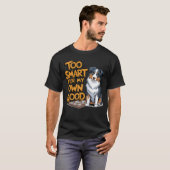 賢いオーストラリアン・シェパード Tシャツ (正面フル)