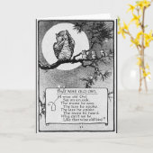 賢いオールドフクロウと家族のヴィンテージグリーティングカード カード (黄色い花)