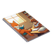 賢いキツネとクマの読書ライブラリー ノートブックカバー ノートブック (右側)