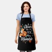 賢いキツネの謙虚な植物学のインスピレーション エプロン (着用した状態)