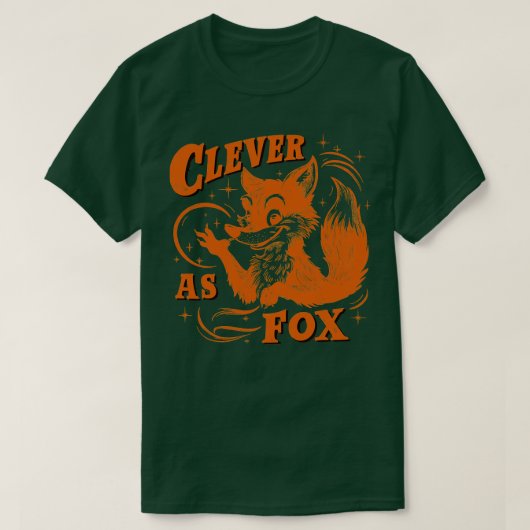 賢いキツネ Tシャツ (デザイン正面)