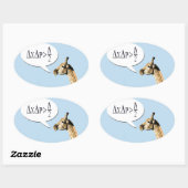 賢いキリンはハイゼンベルクの不確実性priについて説明する 楕円形シール (シート)