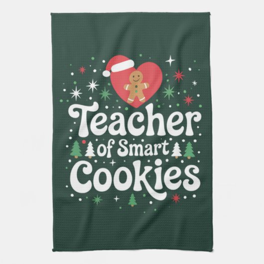 賢いクッキーのクリスマス先生 キッチンタオル (縦)