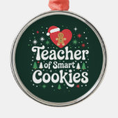 賢いクッキーのクリスマス先生 メタルオーナメント (正面)