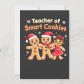 賢いクッキーを教えるクリスマスジンジャーの先生 セーブザデート (正面)