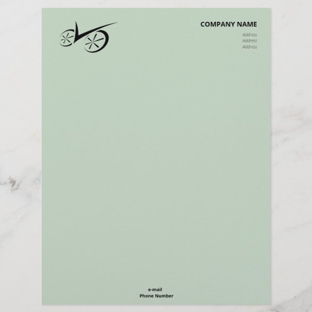 賢いグリーン定義サイクリング レターヘッド (正面)