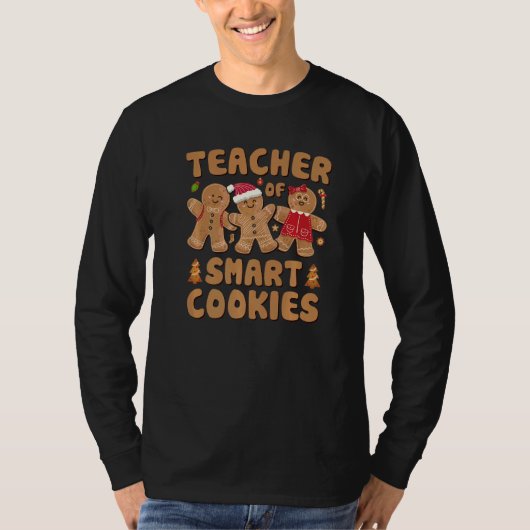 賢いココアクッキーの先生 クリスマス 先生 かわいい ギー Tシャツ (正面)
