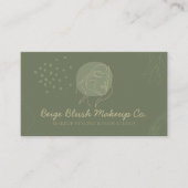 賢いゴールドカリグラフィーの美しいクラシックなメイク 名刺 (正面)