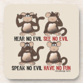 賢いサルのユーモア コースター (正面)