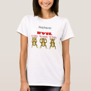 賢いサル3匹 Tシャツ
