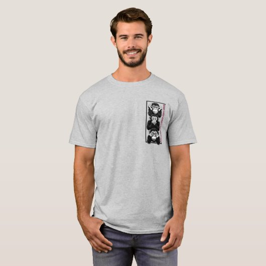 賢いサル Tシャツ (正面フル)
