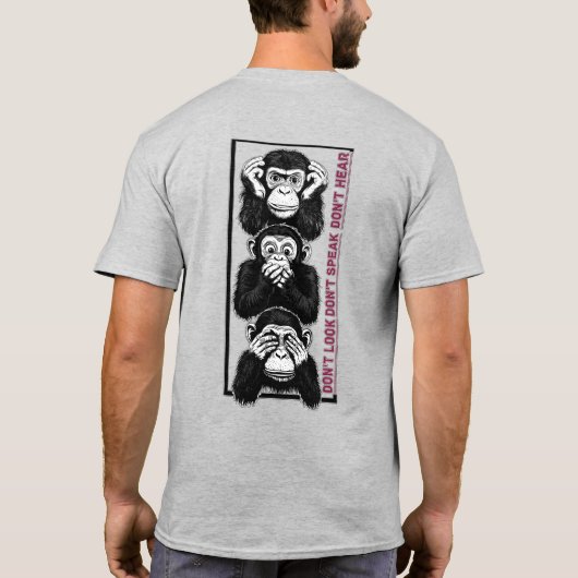 賢いサル Tシャツ (裏面)