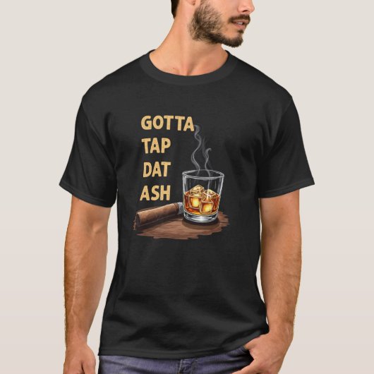 賢いシガーのウィスキー灰皿 Tシャツ (正面)