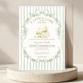 賢いストライプの小さな羊のベビーシャワー招待状 招待状