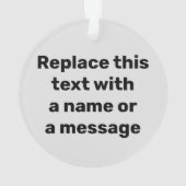 賢😻いスフィンクス、カスタム文字 オーナメント (裏面)