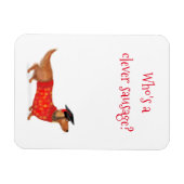 「賢いソーセージ」ダックスフント卒業ギフトマグネット マグネット (横)