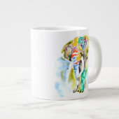 賢いパンツの象 ジャンボコーヒーマグカップ (正面右)