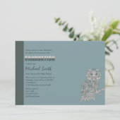 賢いフクロウの卒業の招待状 招待状 (スタンド正面)